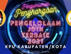 Tiga KPU Kabupaten Terbaik Mengelola JDIH Tahun 2021