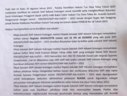Tidak Jelas, Dua Kali Pergantian Berkas Ijazah SMP Bakal Calon Hukum Tua Minta Panitia Pilhut Harus Tegas