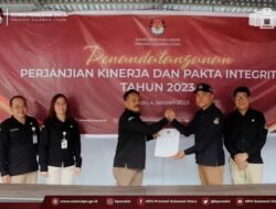 KPU SULUT GELAR APEL PERDANA, TINANGON: TANDATANGANI PERJANJIAN KINERJA DAN PAKTA INTEGRITAS TAHUN 2023