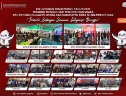 KPU Sulut Gelar Peluncuran Kirab Pemilu 2024 di Halaman Kantor, Kendati Sempat Dihantam Hujan Badai