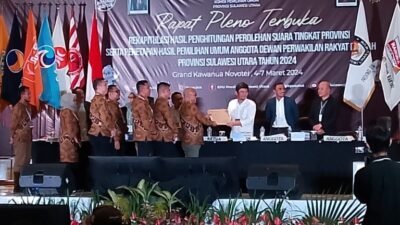 KPU Sulut Gelar Rapat Pleno Terbuka Rekapitulasi Tingkat Provinsi, Perhitungan Suara Bolsel Berjalan Lancar