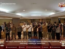 KPU Sulut Undang 98 OKP Sosialisasi Tahapan Pilkada 2024