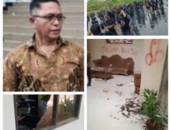 Sangat Disayangkan, Demo Aliansi Mahasiswa Sulut Bergerak Merusak Fasilitas Kantor DPRD