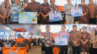 Gubernur Sulut Yulius Serahkan Bantuan Kepada Kelompok Tani Dan Nelayan Kakas