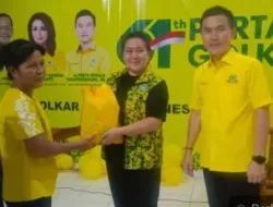 HUT Golkar Ke – 61 Tahun, Anggota DPRD Sulut Vionita Kuera Dan DPD II Sitaro Gelar Pangan Murah