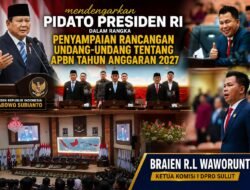 Hadiri Paripurna Pidato Presiden Prabowo, Braien Waworuntu Siap Kawal Program Pusat di Sulut