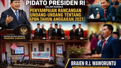 Hadiri Paripurna Pidato Presiden Prabowo, Braien Waworuntu Siap Kawal Program Pusat di Sulut